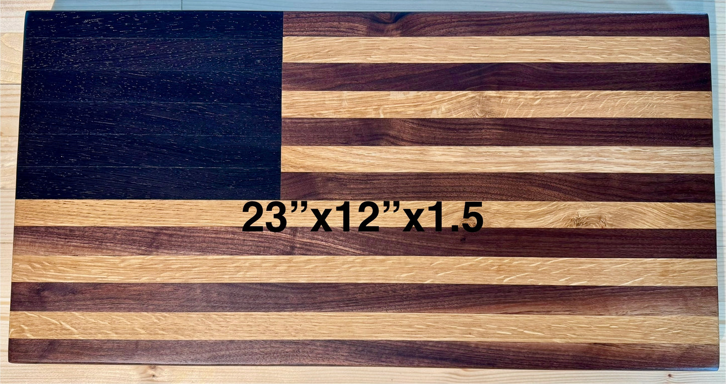 American flag cutting board