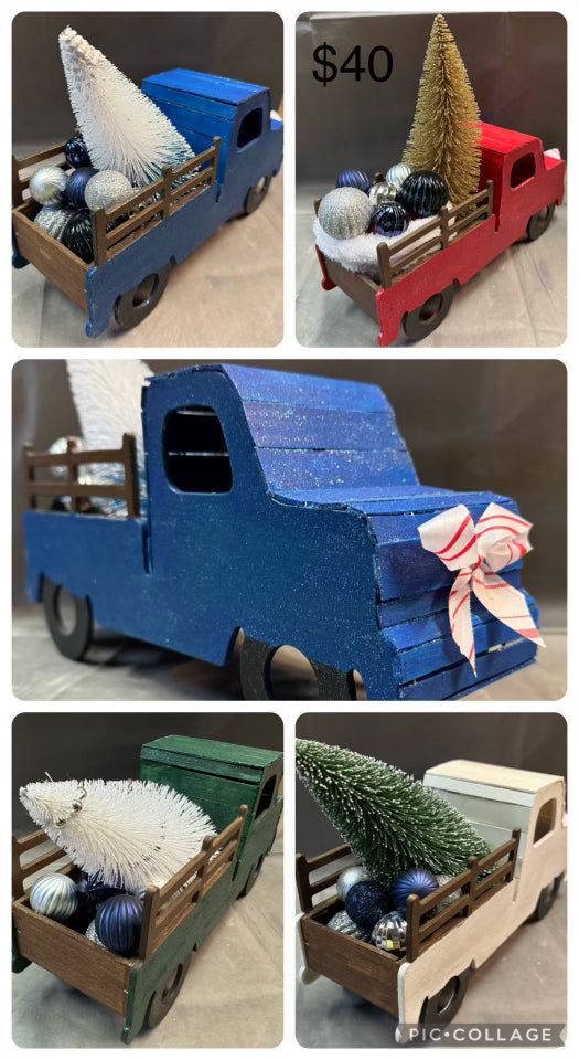 Little truck hauling a tree