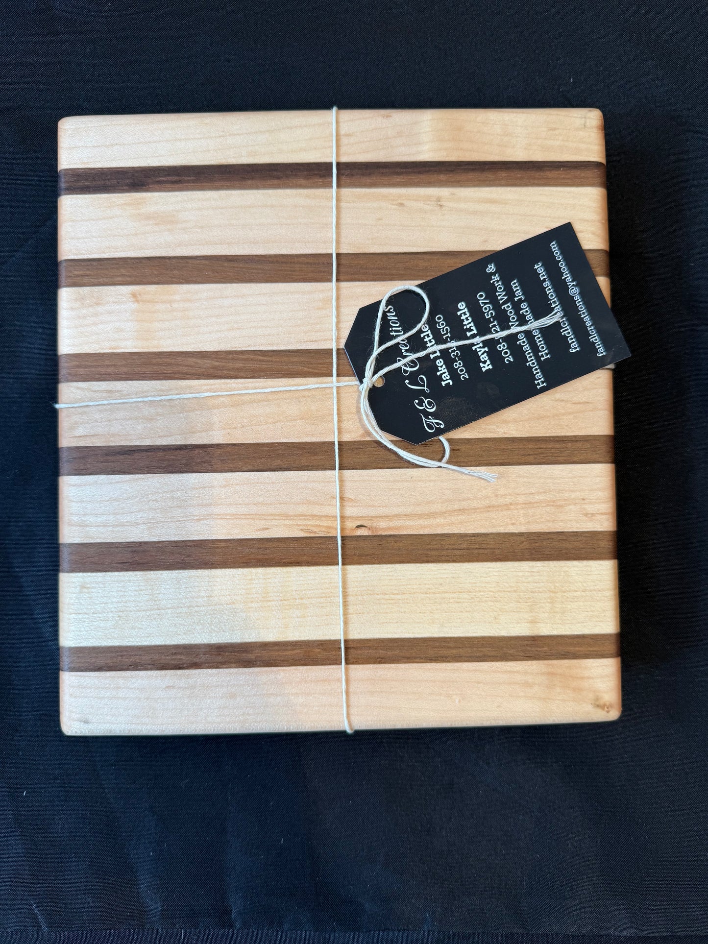 Walnut & Maple Cutting Board — Handmade by Our 11-Year-Old Craftsman