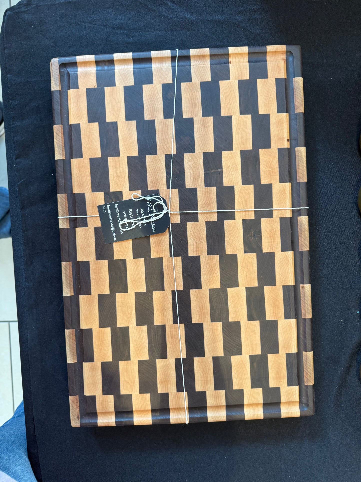 Walnut & Maple End-Grain Cutting Board