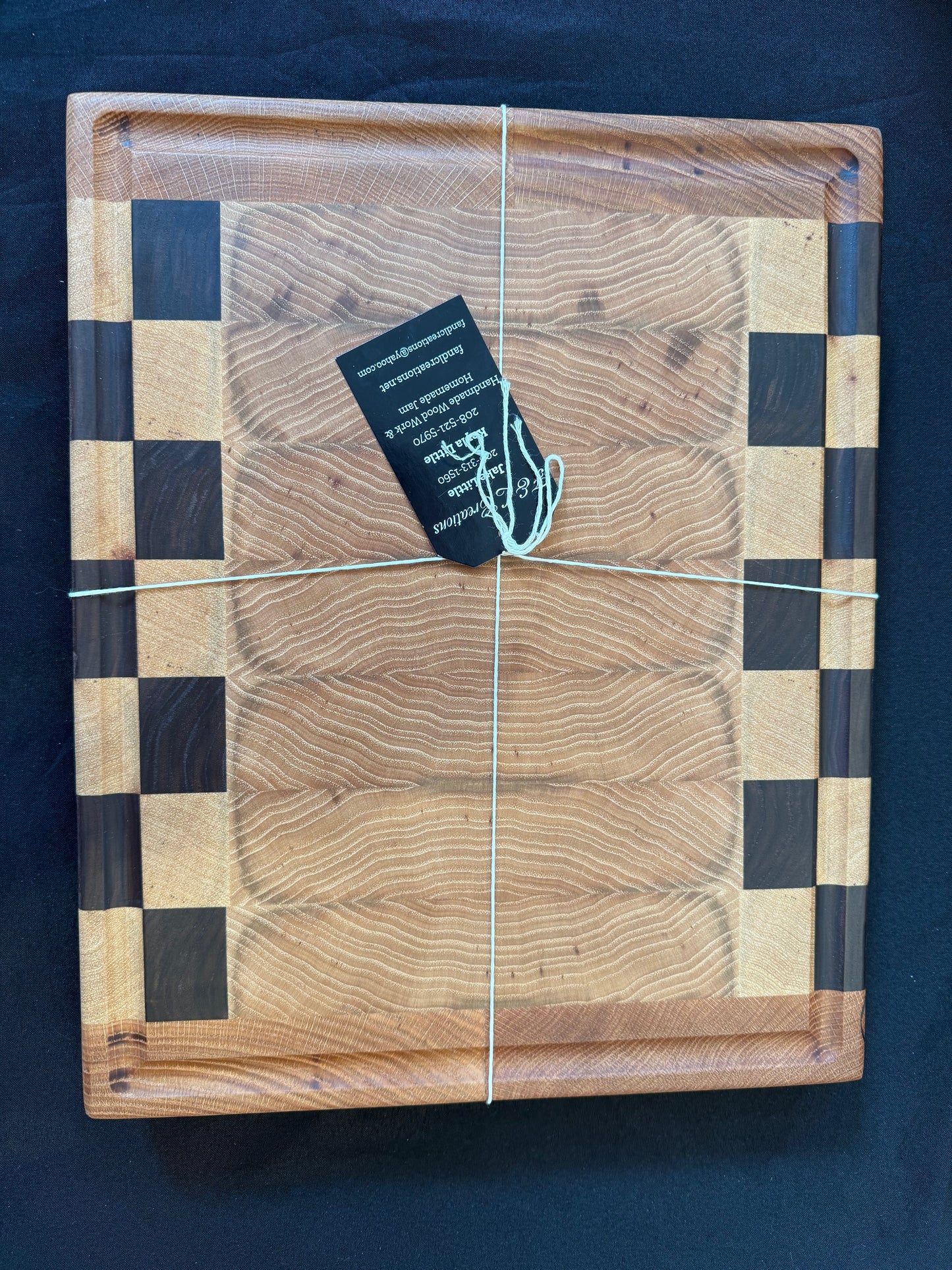 Hickory, Maple & Walnut End-Grain Cutting Board