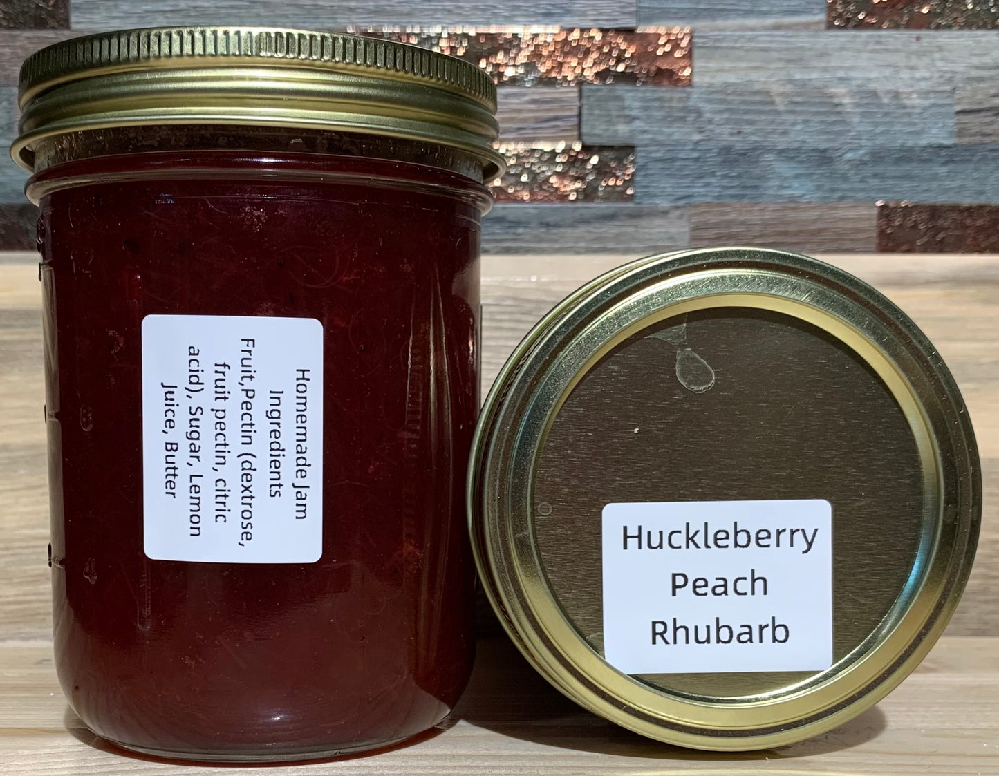 Huckleberry Peach Rhubarb Jam