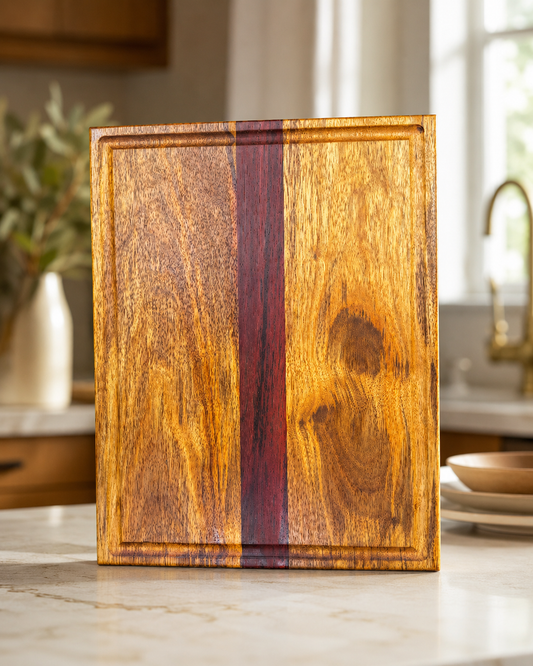 Canary & Padauk Wood Cutting Board