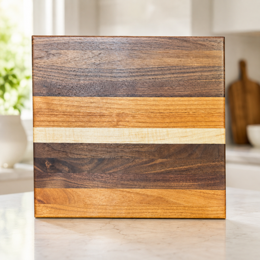 Cherry, Walnut & Maple Cutting Board