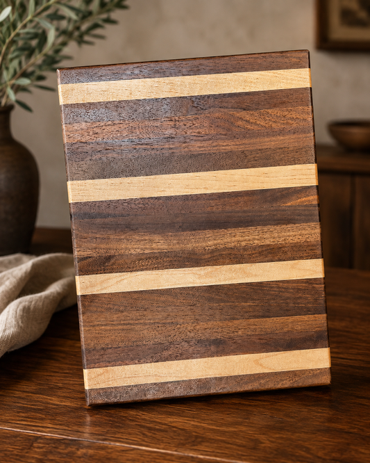 Maple & Walnut Edge Grain Cutting Board