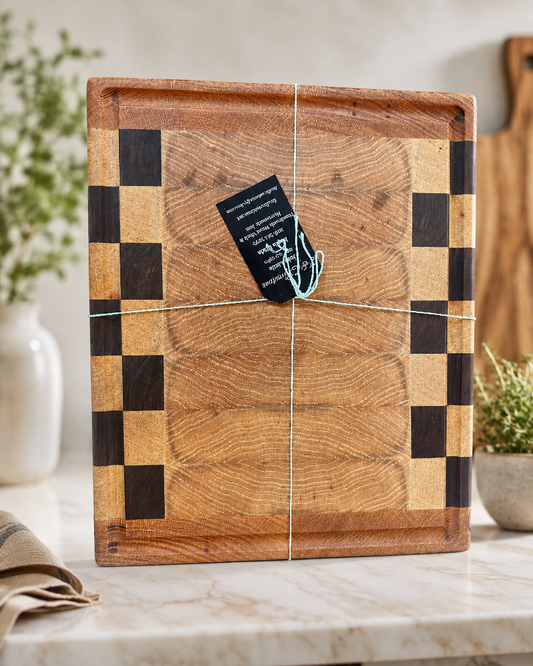 Hickory, Maple & Walnut End-Grain Cutting Board