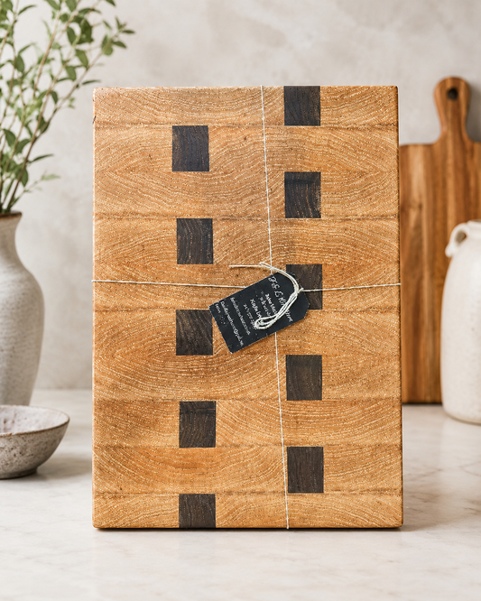 Handmade Hickory & Walnut End-Grain Cutting Board