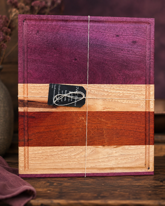 Handmade Purple Heart, Padauk & Maple Cutting Board