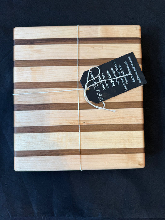 Walnut & Maple Cutting Board — Handmade by Our 11-Year-Old Craftsman